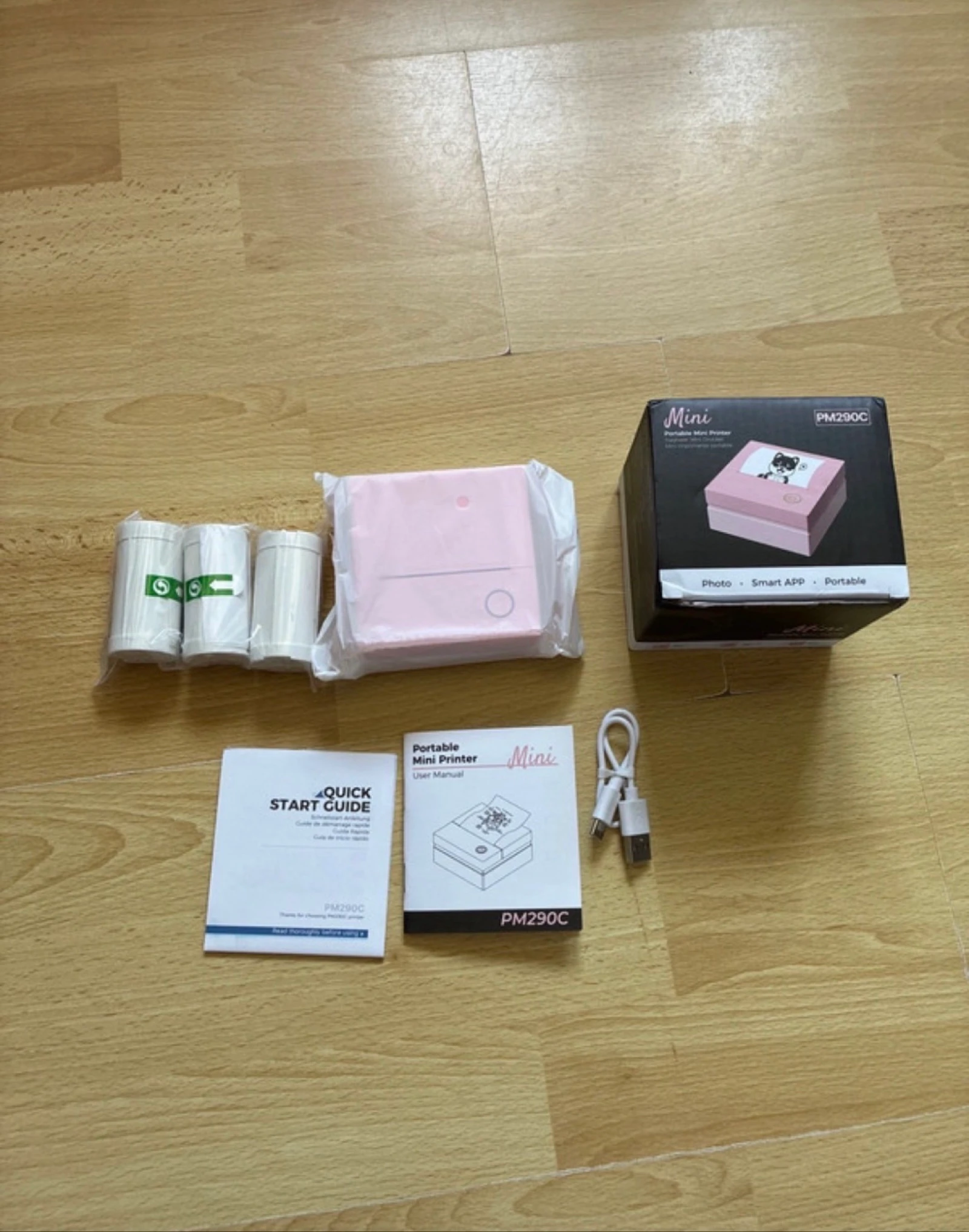 Mini impressora térmica Bluetooth rosa PM290C – photo 2